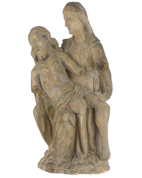 Pieta antik 60 cm hoch, 33 cm breit, 23 cm tief