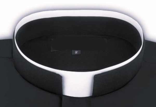 Collarhemd Kurzarm Gr. 39/40 schwarz 60% Baumwolle