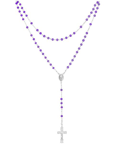 Rosenkranz Amethystperlen 4 mm Ø im Geschenketui