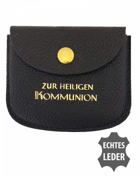 Rosenkranzetui schwarz ZUR HEILIGEN KOMMUNION