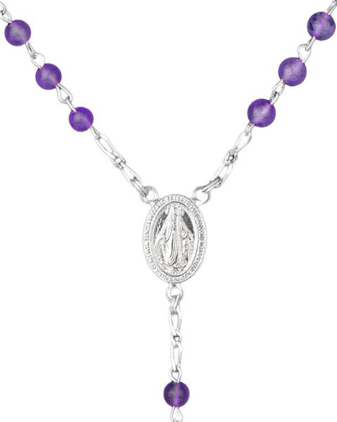 Rosenkranz Amethystperlen 4 mm Ø im Geschenketui