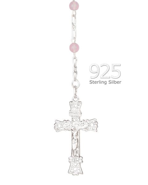 Rosenkranz Rosenquarzperlen 6 mm Ø im Geschenketui