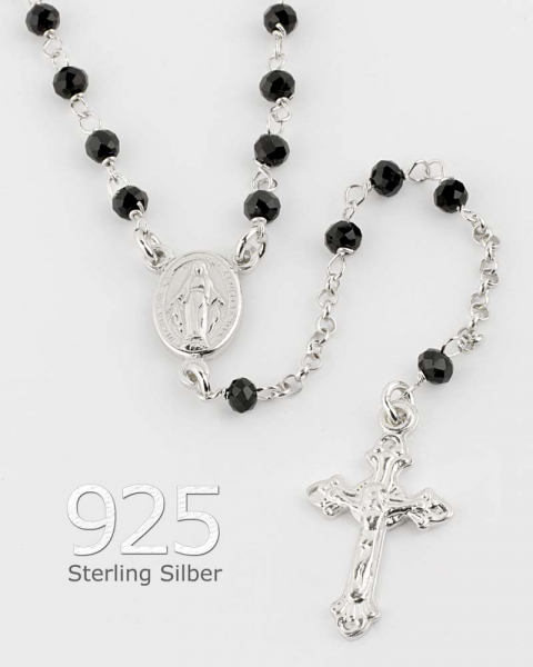 Rosenkranz echt Silber 925, filigrane Perlen