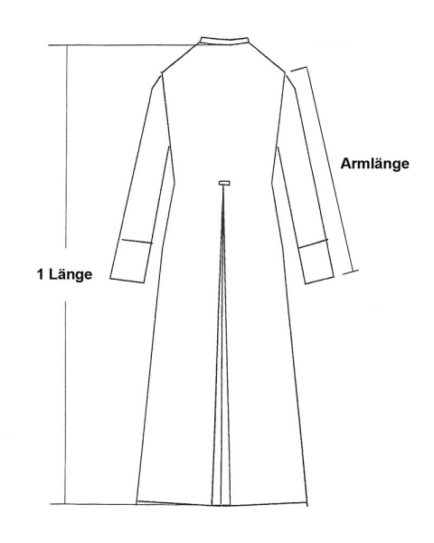 Soutane für Priester schwarz knitterarm Größe 46 - 60