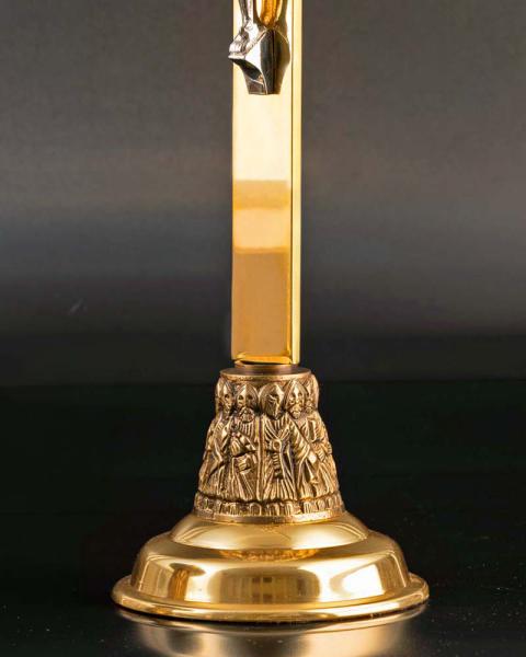 Altarkreuz 46 cm hoch, 23 cm breit Messing poliert