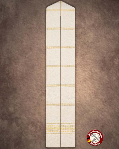 Priesterstola Beige, Handwebstoff, Streifeneinwebe