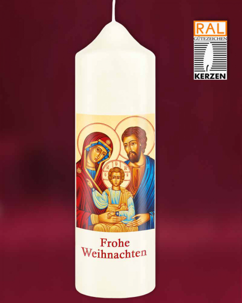 Weihnachtskerze 165x50 mm weiß