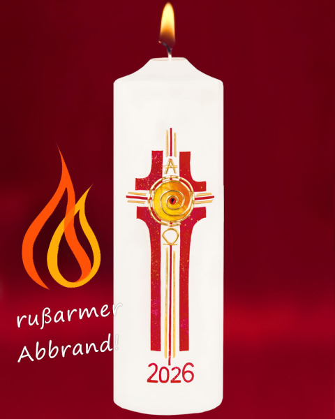 Osterkerze mit goldenem Unendlichkeitssymbol, 225/70 mm