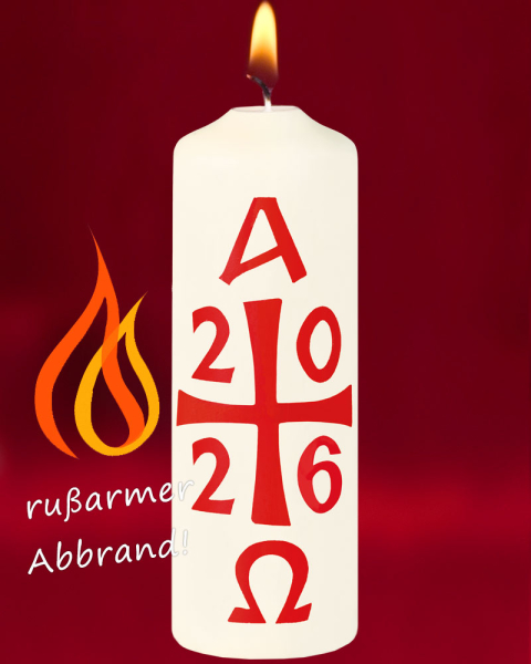 Osterkerze mit Jahreszahl, 12 Stück im Karton