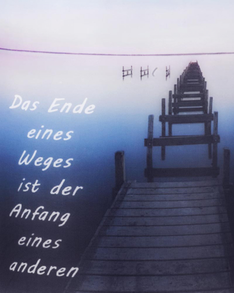 Trauerkerze 230 x 80 mm "Das Ende eines Weges"