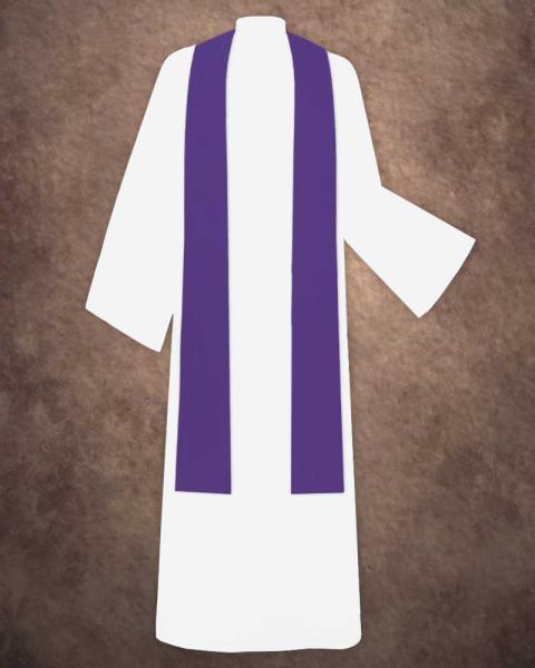 Kasel violett Mittelstab mit Brustkreuz 130 x 145 cm