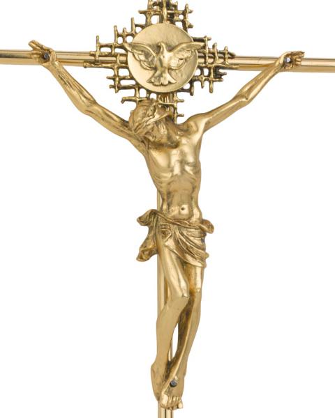 Wandkreuz  mit Christuskorpus 25 x 12,5 cm hl. Geist Taube