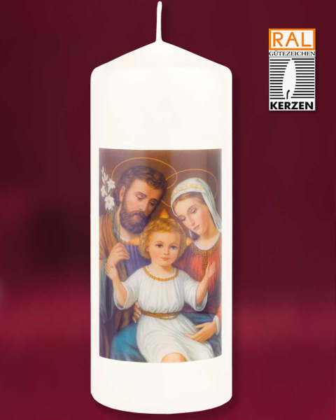 Weihnachtskerze 120 x 60 mm "Hl. Familie"