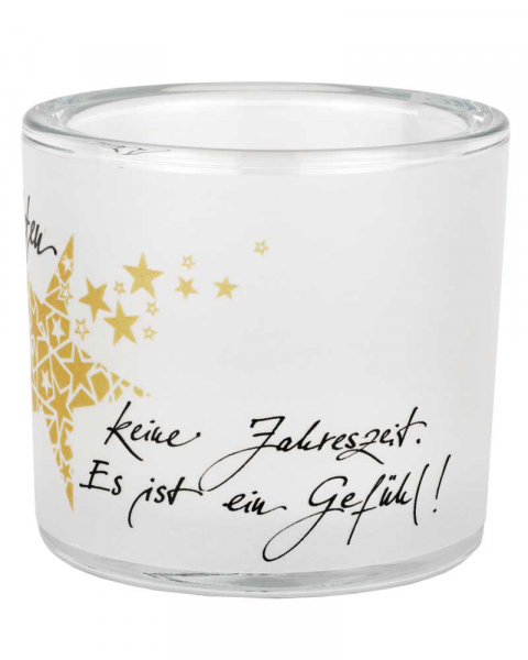 Teelicht-Glas "Weihnachten / Poesie"