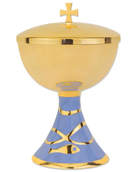 Ziborium Messing vergoldet 11,5 cm Ø, 18,5 cm hoch
