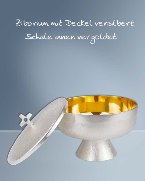 Ziborium versilbert, innen vergoldet