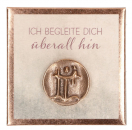 Christophorus - Plakette " Ich begleite dich" aus Bronze