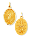 Wunderbare Medaille 18ct Gold, 14 mm, 750 Gold
