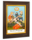 Hinterglasbild 27 x 21 cm Jesus wird ans Kreuz genagelt