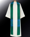 Priesterstola aus grüner Wolle mit Seide