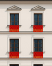 Fenstertuch mit Bindebändchen