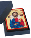 Ikone Der gute Hirte, 7 x 10 cm colorierter Golddruck
