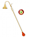 Luftlöscher 92 cm, Messing poliert Hupenball & Docht