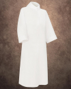 Erstkommunionalbe, weiß 130 cm mit Kapuzenkragen