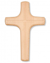 Kreuz Buchenholz,  mit Kreuzkontour, 20 x 12 cm