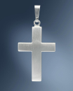 Kreuz Anhänger matt 18 mm x 26 mm 925 Silber