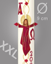 Osterkerze 900 x 90 mm auferstandener Christus