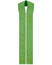 Priesterstola mit gesticktem Kreuz,verziert mit Steinen