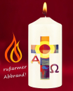 Osterkerze 150 x 60 mm Tischkerze Osterkreuz