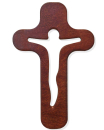Holzkreuz dunkel, 12 x 18 cm Korpus durchbrochen
