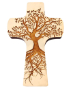 Wandkreuz aus Zirbenholz "Lebensbaum" 9 x 15 cm
