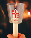 Windschutz Tulpe Aufkleber: Kreuz Jahreszahl